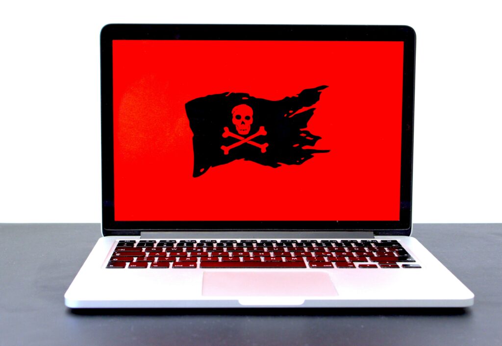 ransomware blog banner on laptop